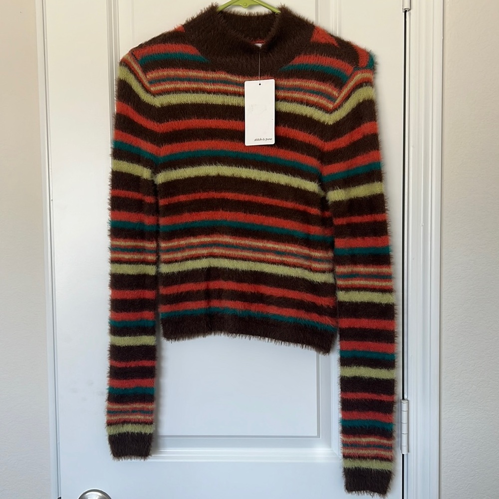 Multi-Colored Striped Sweater